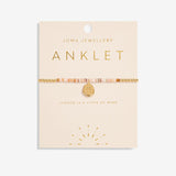 Joma Jewellery Pink Shell Gold Heart Anklet