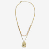 Joma Jewellery Summer Solstice Pink Shell Gold Necklace