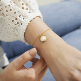 Joma Jewellery Summer Solstice Coin Pearl Gold Bracelet