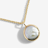 Joma Jewellery Summer Solstice Coin Pearl Gold Necklace