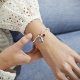 Joma Jewellery Spirit Stones Garnet Silver Bracelet