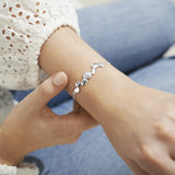 Joma Jewellery Bracelet Bar Silver Pebbles Bracelet