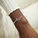 Joma Jewellery Bracelet Bar Silver Moon Heart Bangle