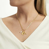 Riva Love Rose Quartz  Necklace By Joma Jewellery