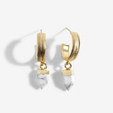 Riva Karma Howlite Hoops Earrings By Joma Jewellery