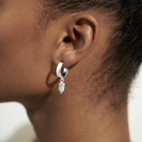 Riva Karma Happiness Aventurine Hoop Earrings By Joma Jewellery