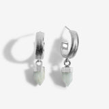 Riva Karma Happiness Aventurine Hoop Earrings By Joma Jewellery