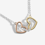 Riva Florence Linked Hearts Necklace By Joma Jewellery