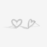 Lila Heart Earring Duo Earrings By Joma Jewellery