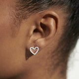 Lila Heart Earring Duo Earrings By Joma Jewellery