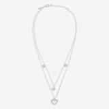 Lila  Hearts Layered Necklace By Joma Jewellery