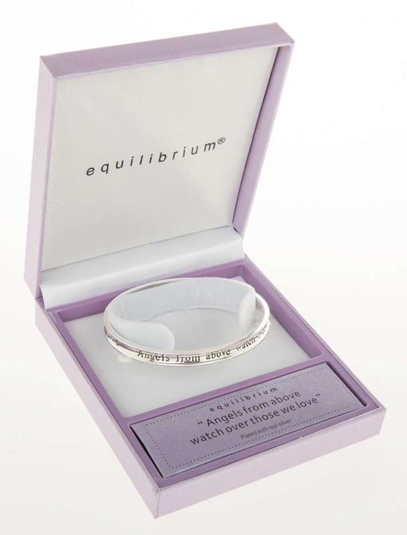 Equilibrium Angel Silver Plated Bangle 