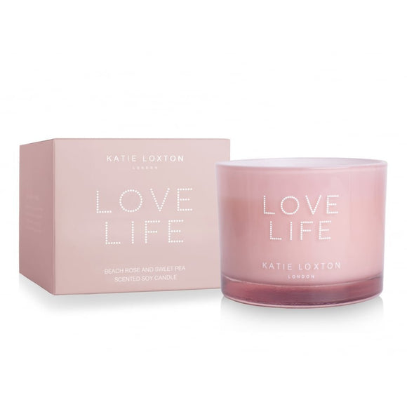 Katie Loxton - Candle - Love Life - Beach Rose and Sweet Pea - Gifteasy Online