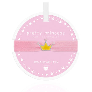 Joma Jewellery Crown Hair Tie Pretty Princess Pale Pink - Gifteasy Online