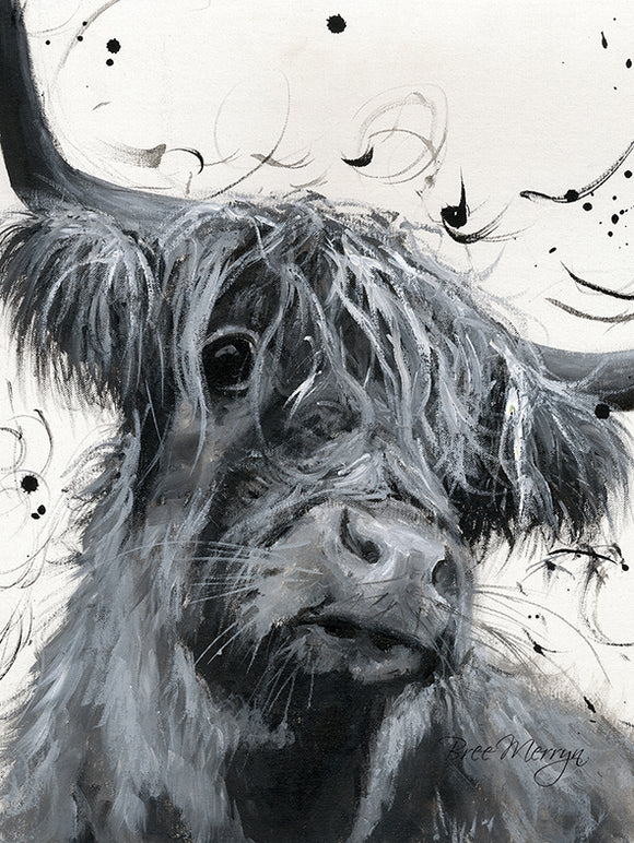 Bree Merryn Canvas Cuties Dougal Highland Cattle Canvas 15 x 20cm - Gifteasy Online