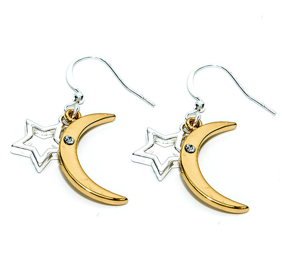 Life Charms Moon & Star Hook Earrings - Gifteasy Online