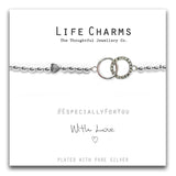 Life Charms Silver Crystal Bracelet Especially For You With Love - Gifteasy Online