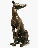 Unique Bronze Hot Cast Solid Bronze Greyhound Seated - Gifteasy Online