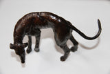 Unique Bronze Solid Bronze Standing Greyhound by Muhmood Tahir - Gifteasy Online