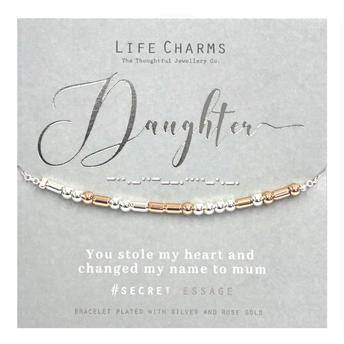 Life Charms Secret Message Daughter Bracelet - Gifteasy Online