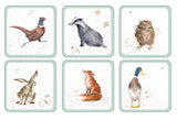 Portmeirion Pimpernel Wrendale Zoological Coaster set of 6 - Gifteasy Online