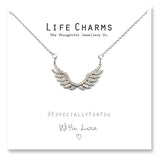 Life Charms Silver Angels Wings Necklace - Gifteasy Online