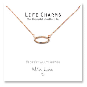 Life Charms Rose Gold CZ Eternity Necklace … - Gifteasy Online