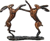 Unique Bronze Solid Bronze Boxing Hares - Gifteasy Online