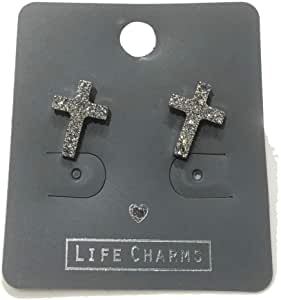 Life Charms Sparkly Cross Earrings - Gifteasy Online