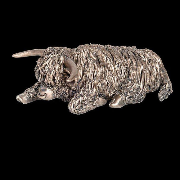 Frith  Sculptures Highland Bull Sitting by Veronica Ballan - Gifteasy Online