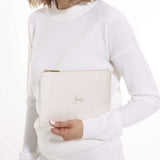 Katie Loxton Bride Metallic White  Pouch with Gift Bag - Gifteasy Online