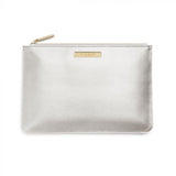 Katie Loxton Perfect Pouch Soft Pebble Metallic Silver - Gifteasy Online