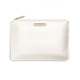 Katie Loxton Perfect Pouch Soft Pebble Metallic White - Gifteasy Online