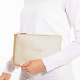 Katie Loxton  Perfect Pouch | Heart Of Gold | Metallic Champagne - Gifteasy Online