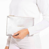 Katie Loxton Perfect Pouch Sparkle and Shine Metallic Silver - Gifteasy Online