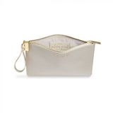Katie Loxton Secret Message  Pouch Pale Grey - Gifteasy Online