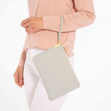Katie Loxton Secret Message  Pouch Pale Grey - Gifteasy Online