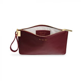 Katie Loxton Secret Message Pouch Burgundy - Gifteasy Online