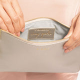 Katie Loxton Secret Message Pouch Metallic Champagne - Gifteasy Online