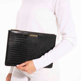 Katie Loxton Celine Faux Croc Luxe Clutch Black - Gifteasy Online