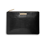 Katie Loxton Celine Faux Croc Luxe Clutch Black - Gifteasy Online