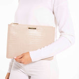 Katie Loxton Celine Faux Croc Luxe Clutch Oyster - Gifteasy Online