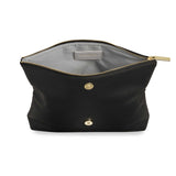 Katie Loxton   Alise Soft Pebble Fold Over Clutch | Black - Gifteasy Online