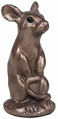Frith Sculpture WOODY MOUSE SITTING UP in cold cast bronze - - Gifteasy Online