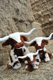 Jomanda Texas Longhorn Highland Cream Brown Mini Soft Toy Cow 11cm