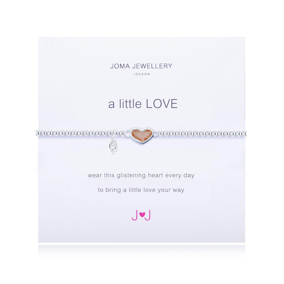 Joma Jewellery A Little Love Bracelet Pink Crystal