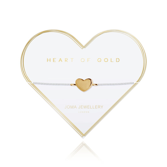 Gold A Little 'Heart Of Gold' Bracelet'  By Joma Jewellery