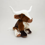 Jomanda Texas Longhorn Highland Cream Small Brown Cow Plush Toy 18cm