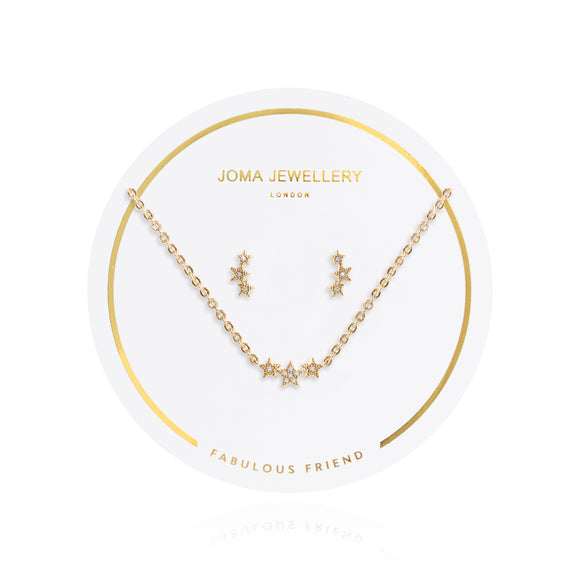 Joma Jewellery Sentiment Set Fabulous Friend Necklace And Earring Set