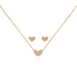 JOMA JEWELLERY 3182 Sentiment Set Heart Of Gold Necklace & Earrings